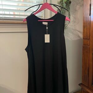 Mud Pie Classic Black Sleeveless Tank Dress